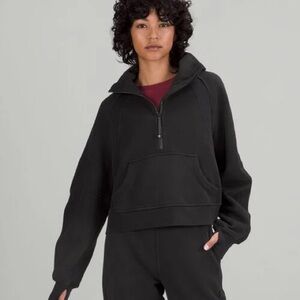 LuluLemon Scuba Cropped Funnel-Neck Half Zip